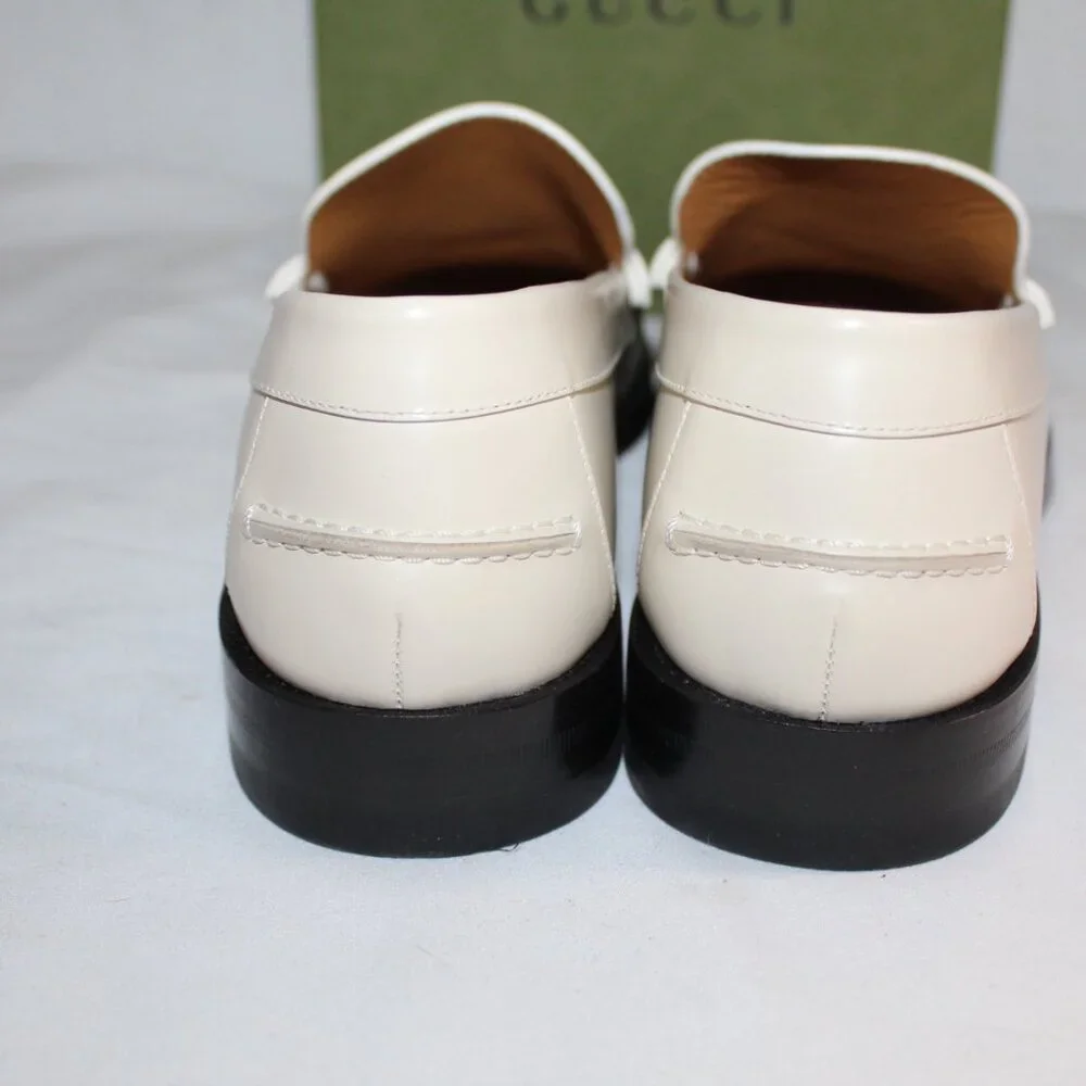 NWB Gucci Marmont GG New Ivoire Loafers Flats Slip Ons 41  816333 - Picture 4 of 5